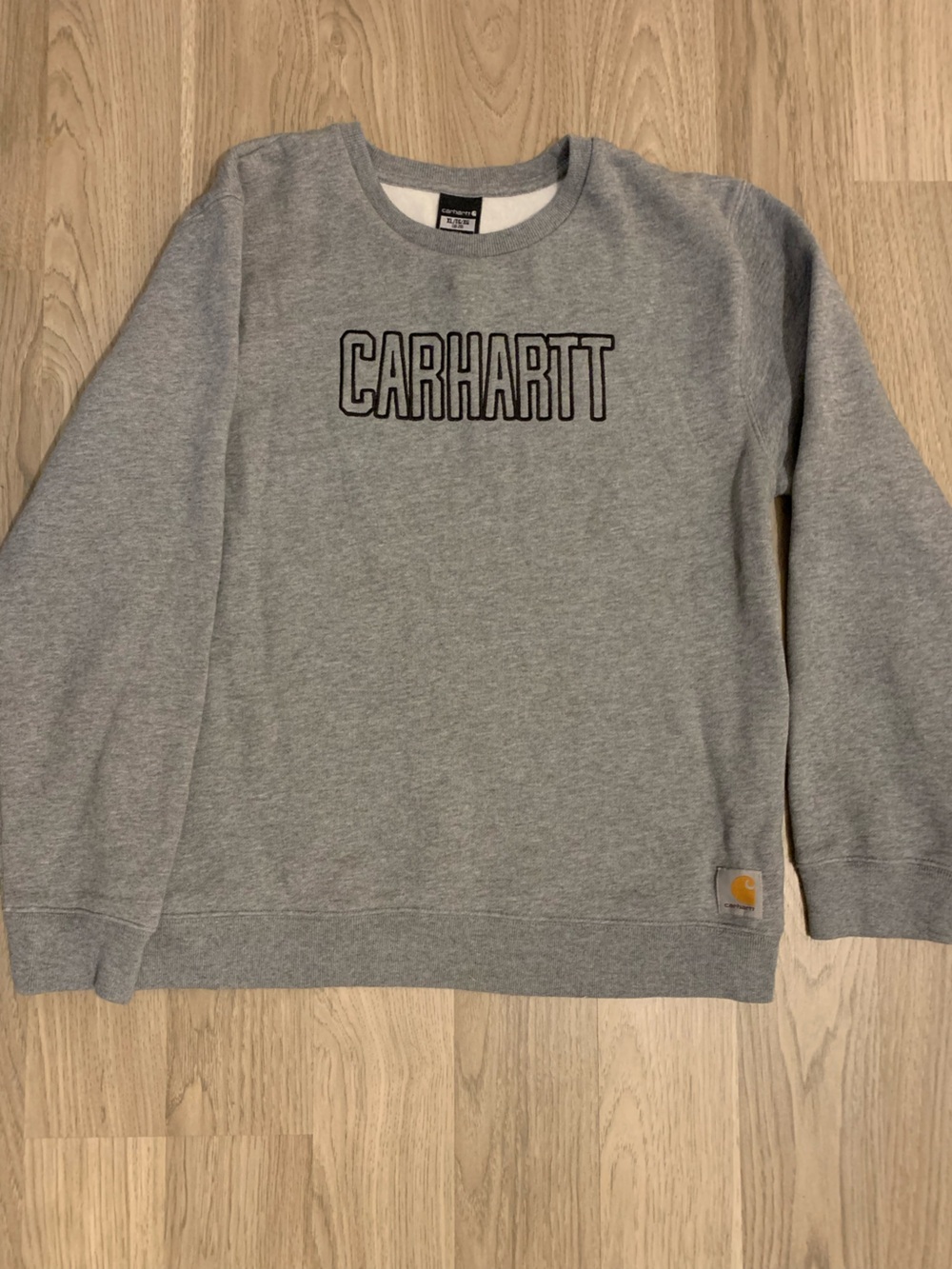 Carhartt Gray Crewneck Sweatshirt with Script Logo